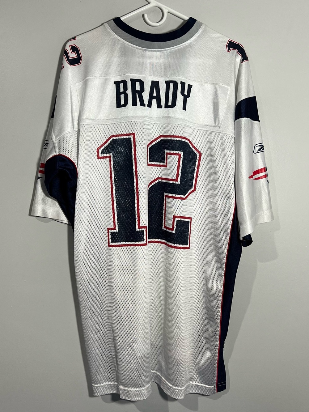 Reebok NFL New England Patriots Tom Brady White Football Jersey Mens XL